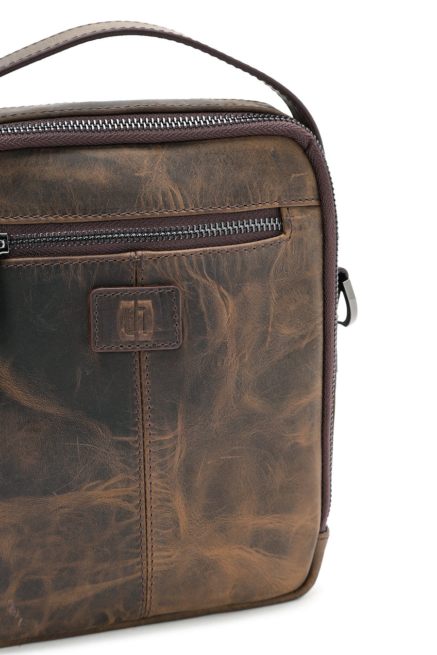 Men's Mink Leather Messenger Bag