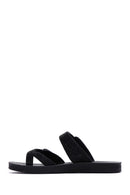 Women's Black Stone Flip Flops | Derimod