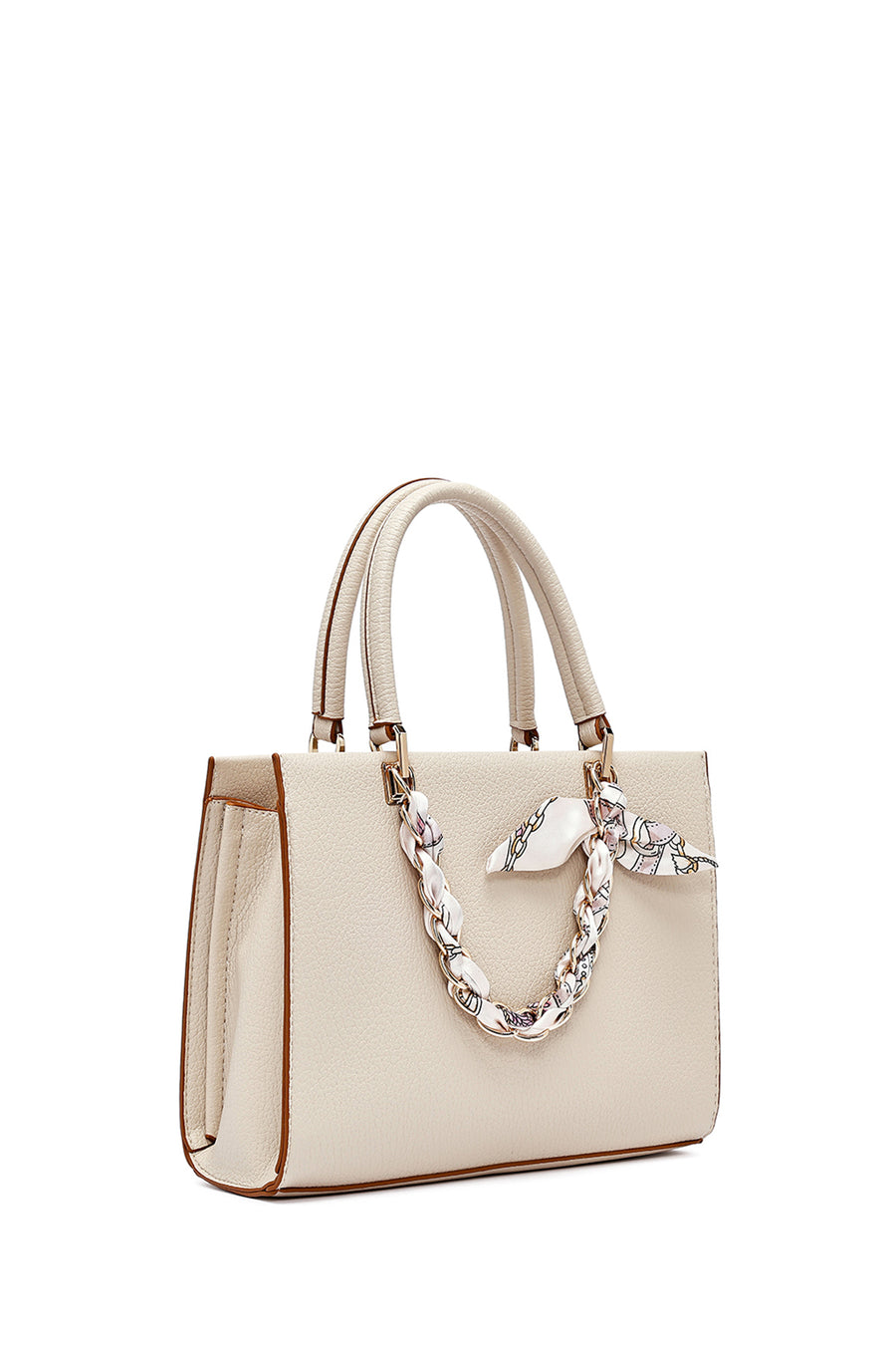 Women's Cream Long Strap Accessory Handbag