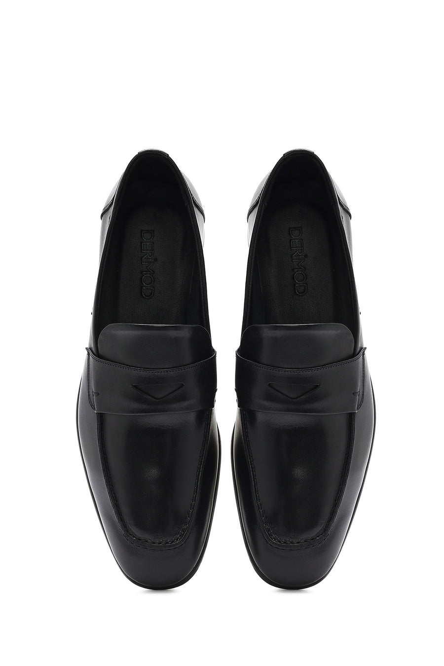 Men's Black Leather Casual Loafer