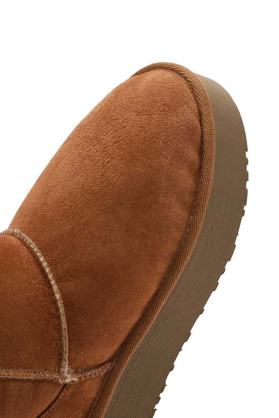 Women's Brown Thick Soled Suede Leather Boots