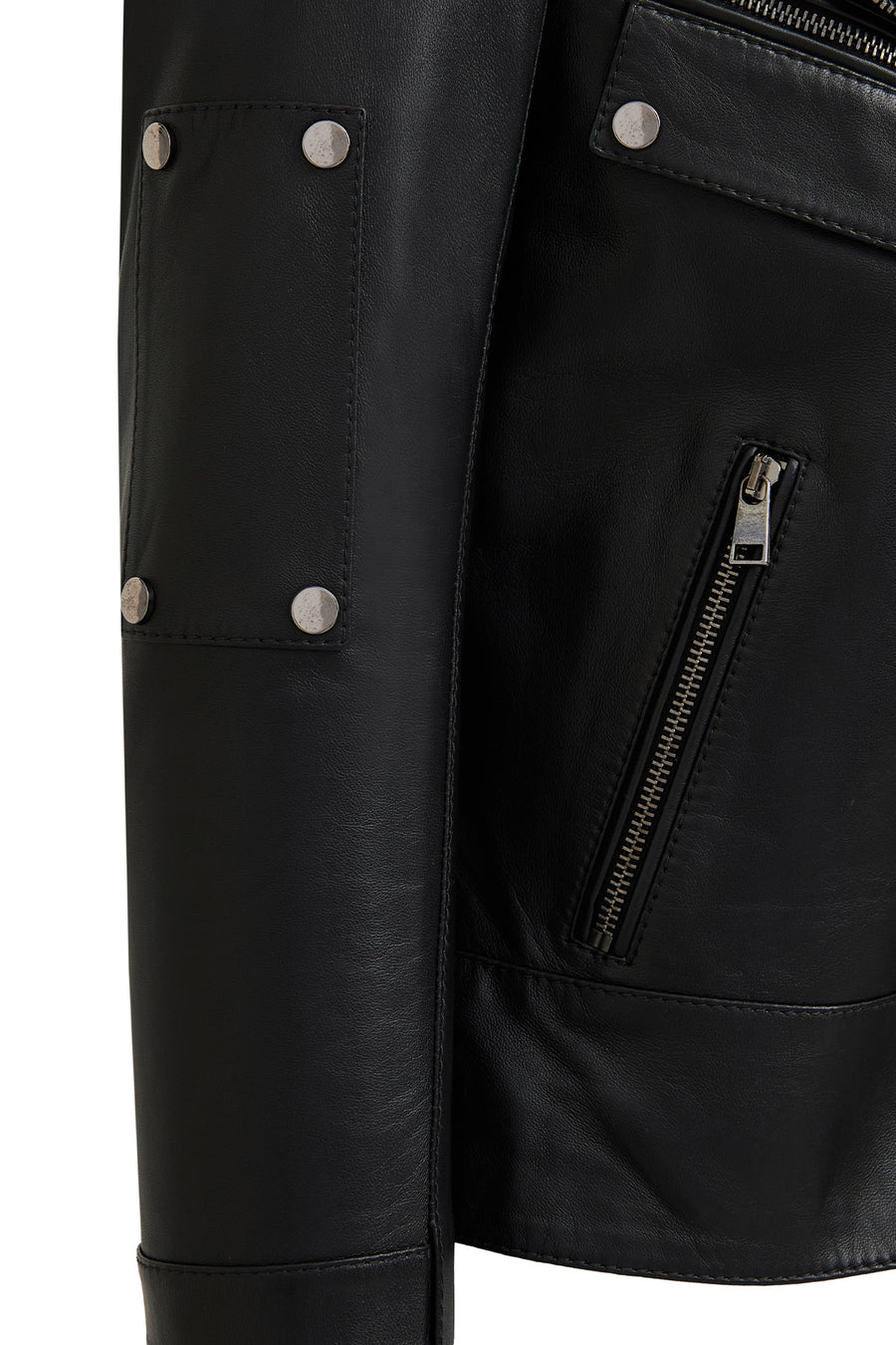 Roma Women's Black Biker Leather Jacket