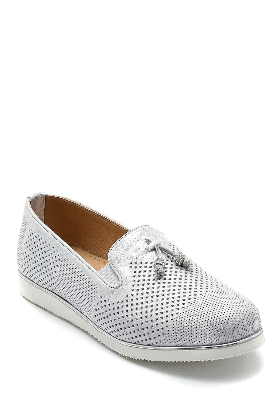 Kadın Deri Sim Detaylı Loafer