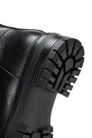 Women's Black Thick Soled Leather Boots | Derimod