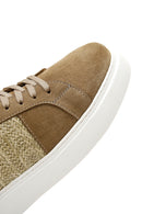 Men's Mink Suede Leather Thick Soled Sneaker | Derimod