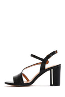 Women's Black Thick Heeled Sandals | Derimod