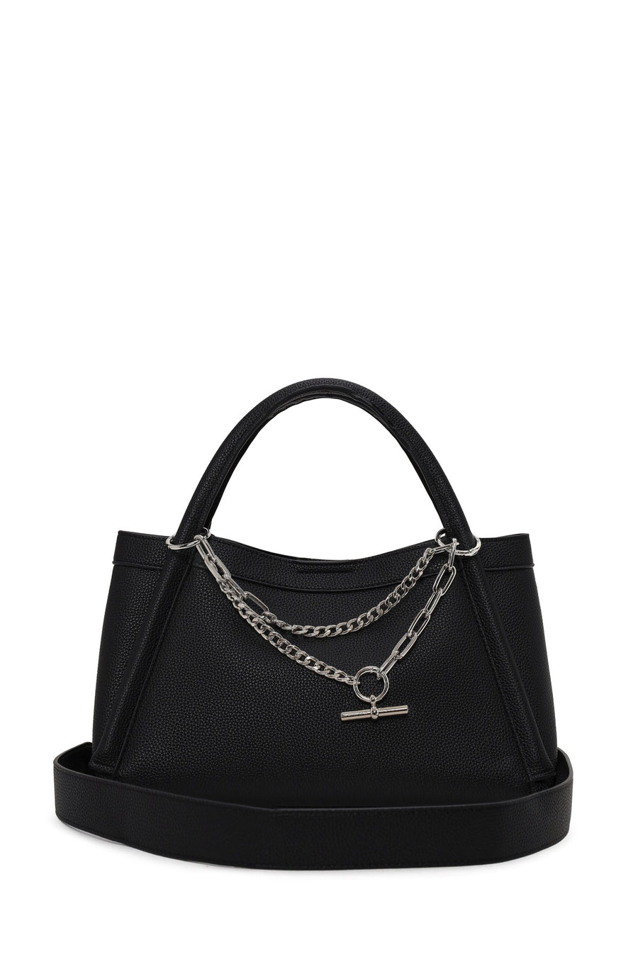 Woman Black Long-Strap Charm Shoulder Bag WB240019SF | Derimod