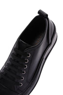 Women's Black Leather Thick Soled Sneaker | Derimod