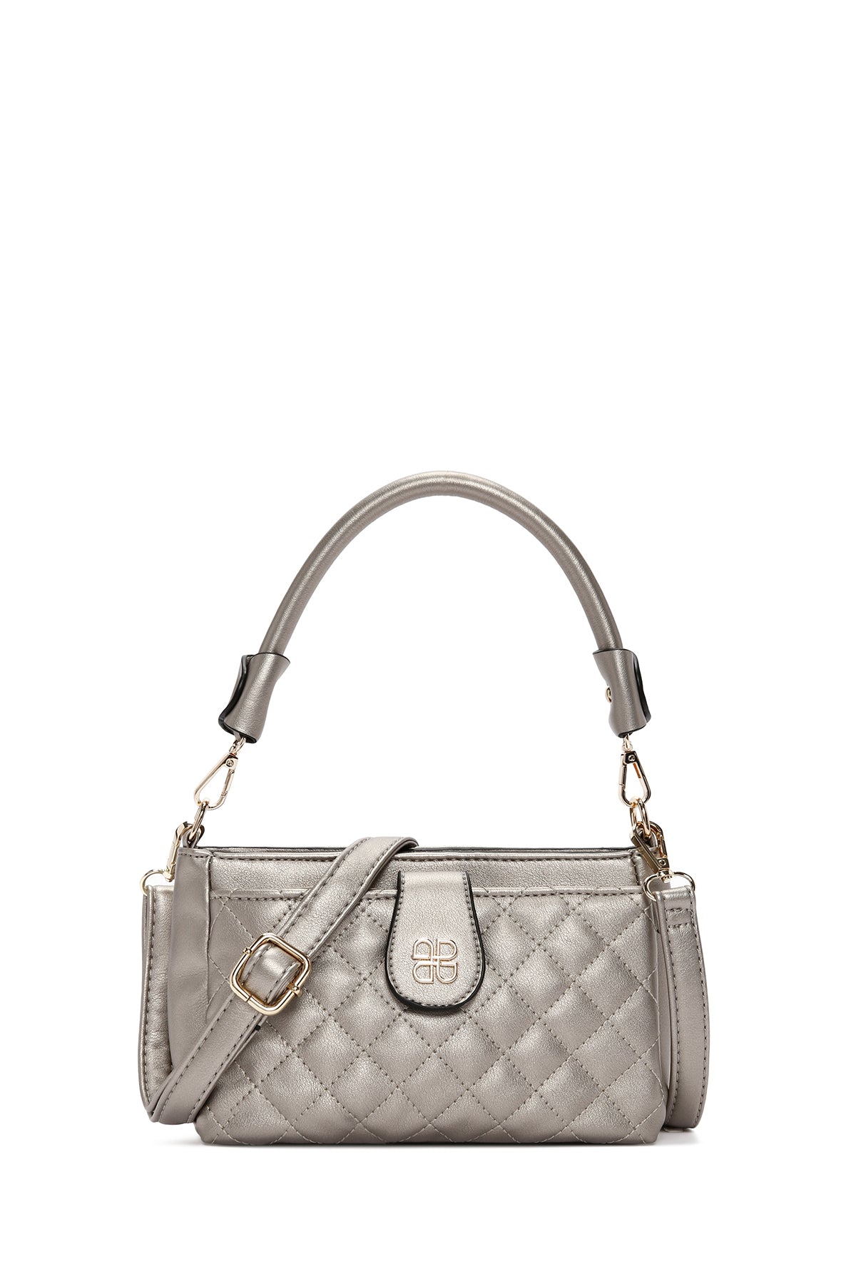 Women's Silver Long Strap Quilted Handbag 23WBD2639KP | Derimod