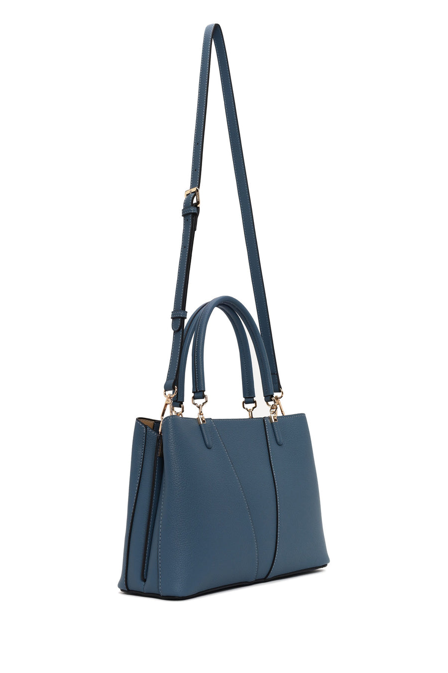 Woman Blue Long-Strap Shoulder Bag
