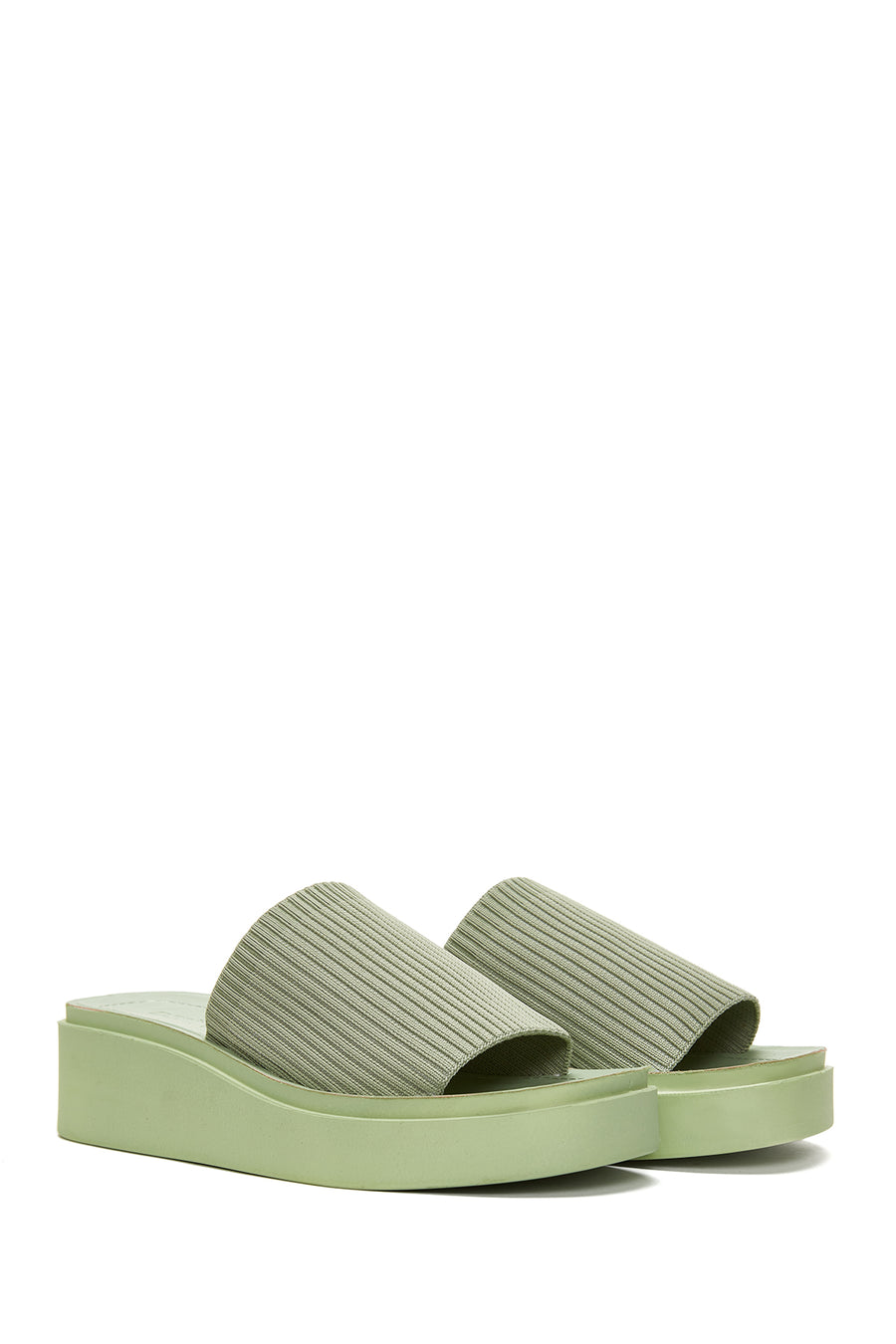 Women's Green Corded Heel Slippers
