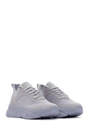 Women's Gray Thick Soled Fabric Sneaker | Derimod