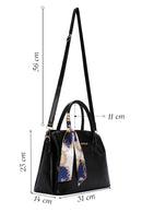 Women's Black Long Strap Handbag with Accessory Detail | Derimod