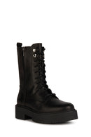 Geox Women's Black Leather Boots | Derimod