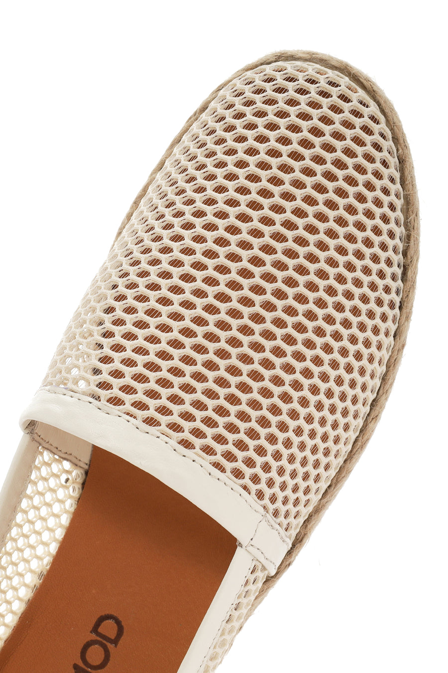 Women's Cream Leather Espadrilles