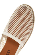 Women's Cream Leather Espadrilles | Derimod