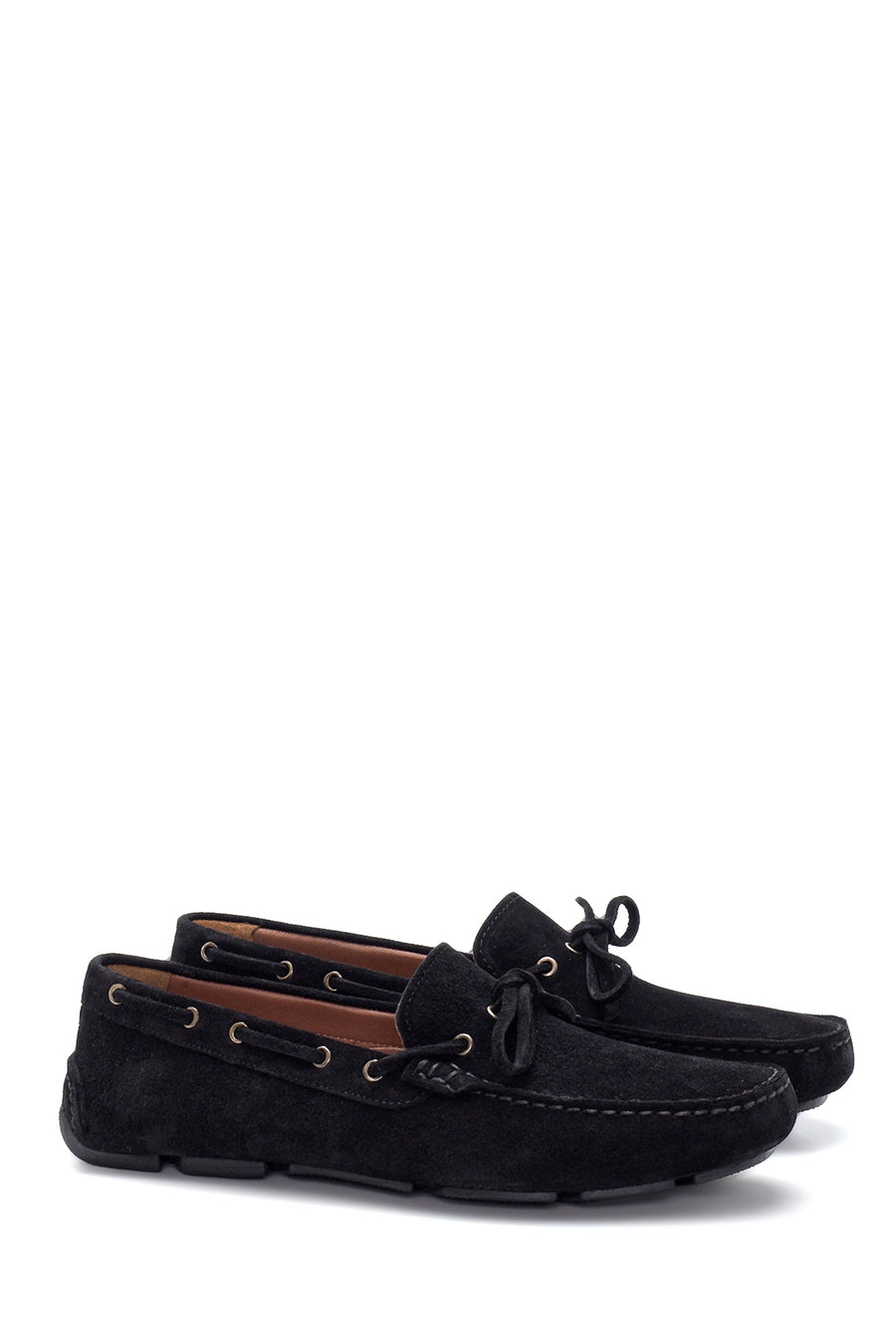 Erkek Siyah Süet Deri Casual Loafer