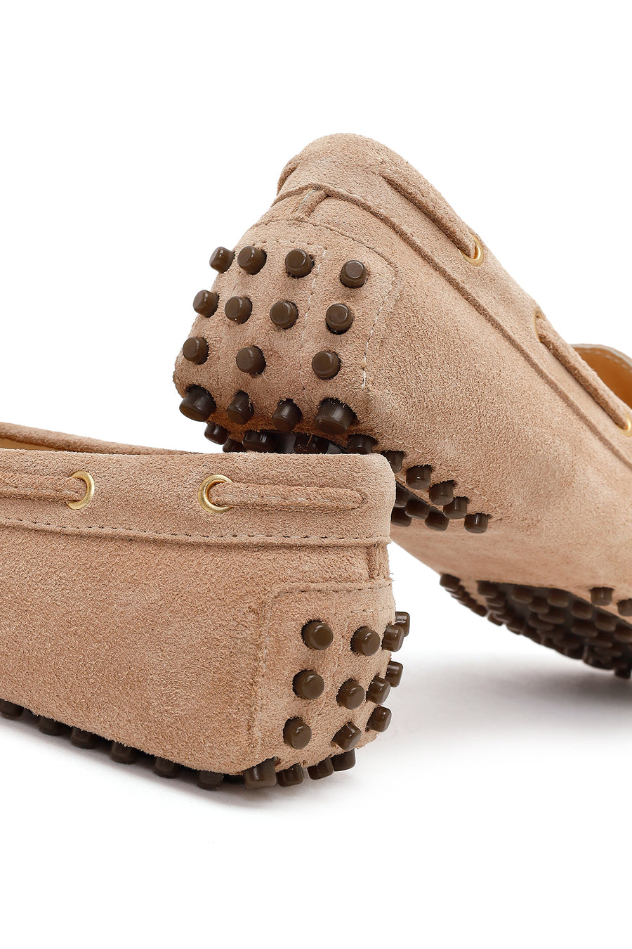 Women's Beige Tassel Suede Leather Loafer