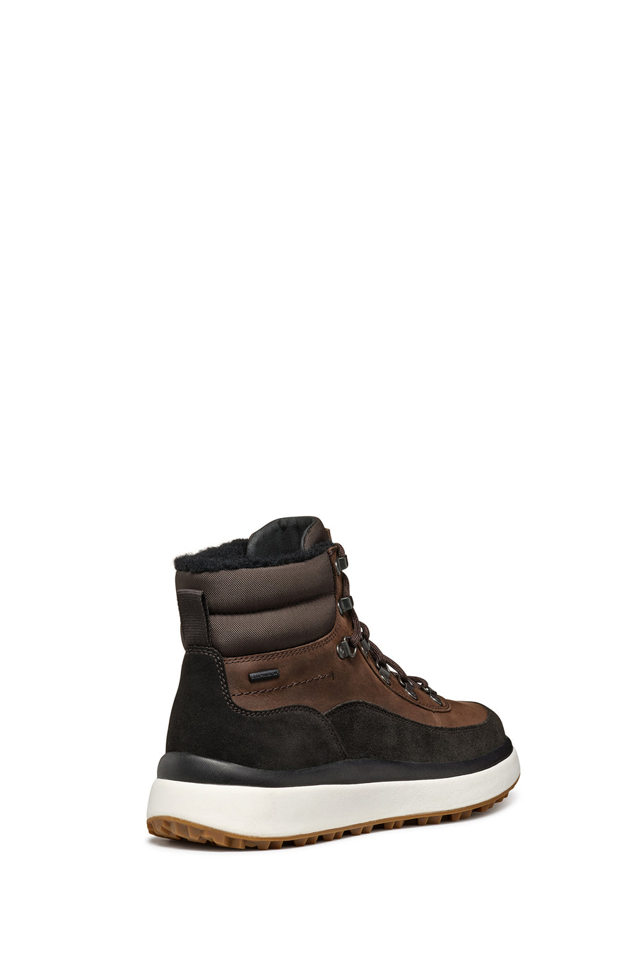 Geox Men's Brown Granito + Grip Abx Laced Waterproof Leather Casual Boots