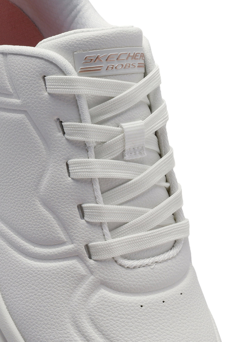 Skechers Kadın Beyaz Bobs Arch Comfort Bağcıklı Kalın Tabanlı Deri Sneaker
