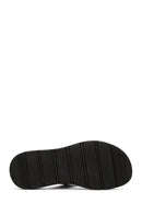 Women's Black Stone Comfort Slippers | Derimod