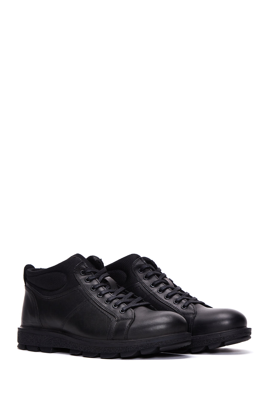 Men's Black Leather Casual Boots