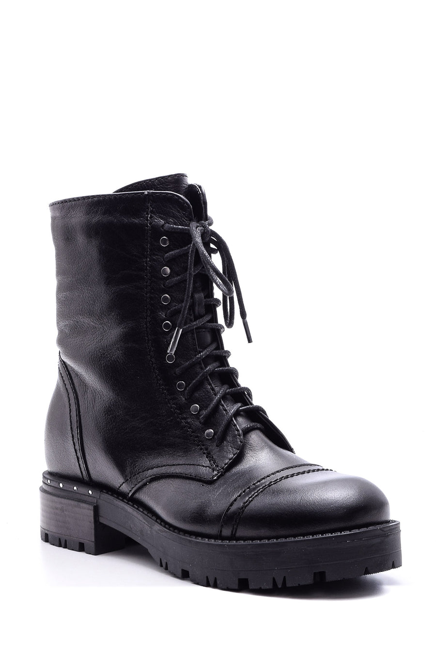 Women's Lace-up Leather Boots