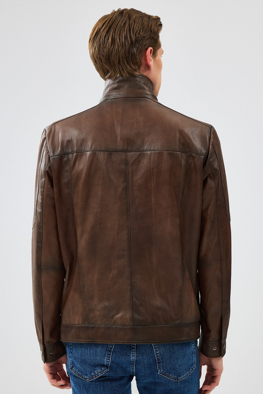 Mateo Men's Brown Leather Jacket