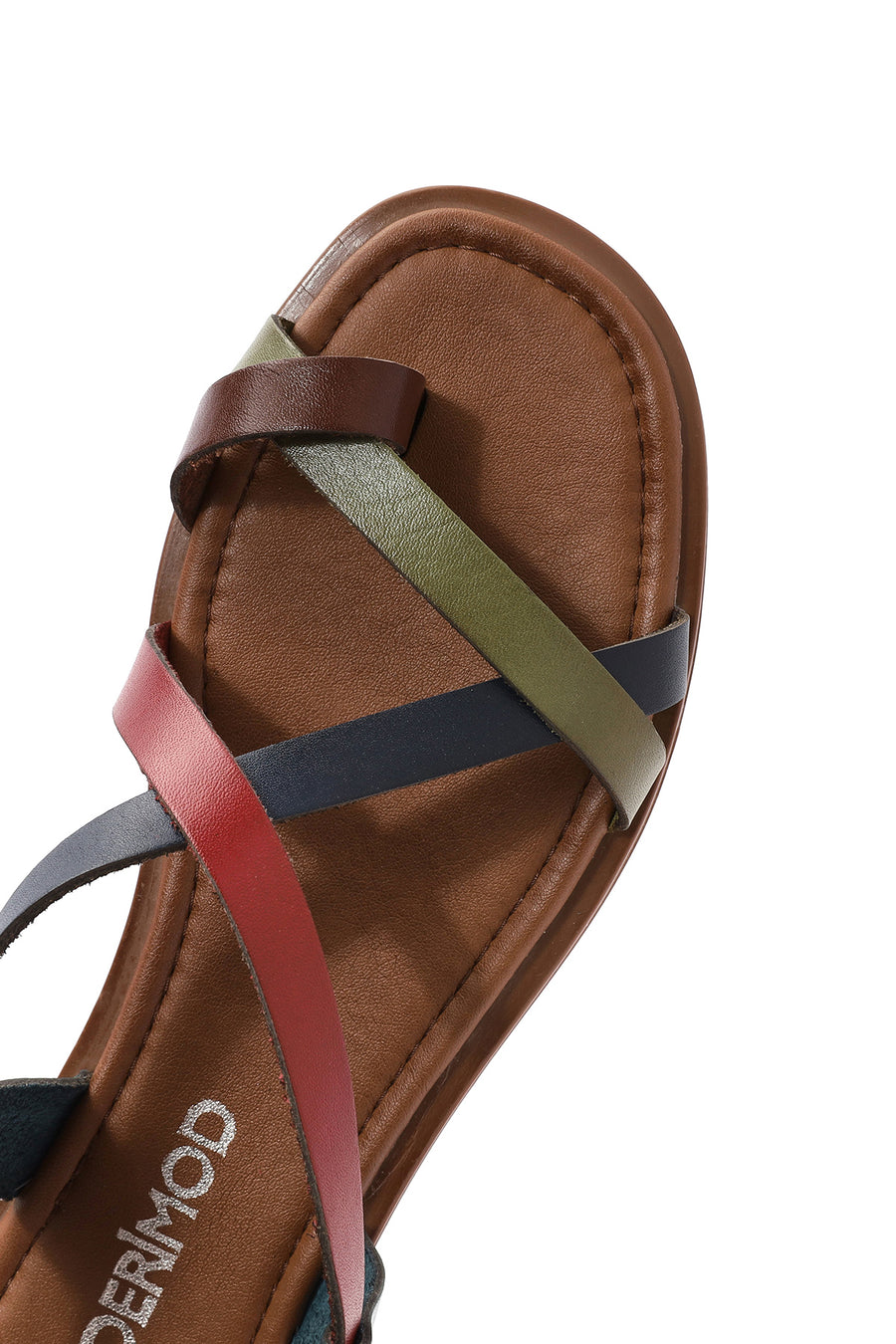 Women's Multicolored Flip-Flop Leather Bodrum Sandals