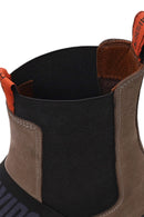 Harley Davidson Woman Mink Nefud Thick-Soled Leather Chelsea Boots | Derimod