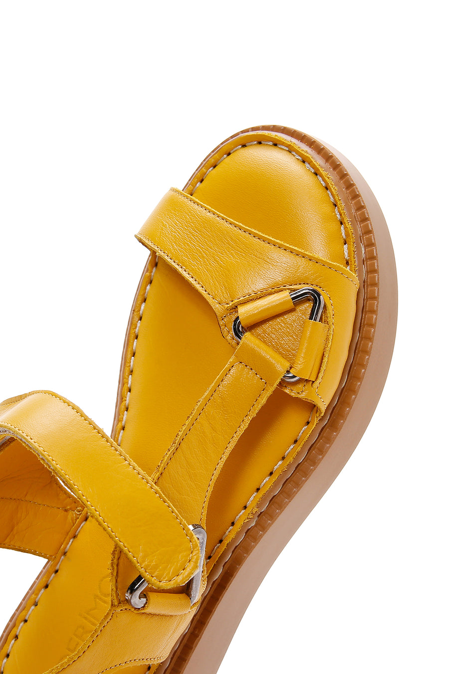 Kadın Sarı Deri Comfort Sandalet