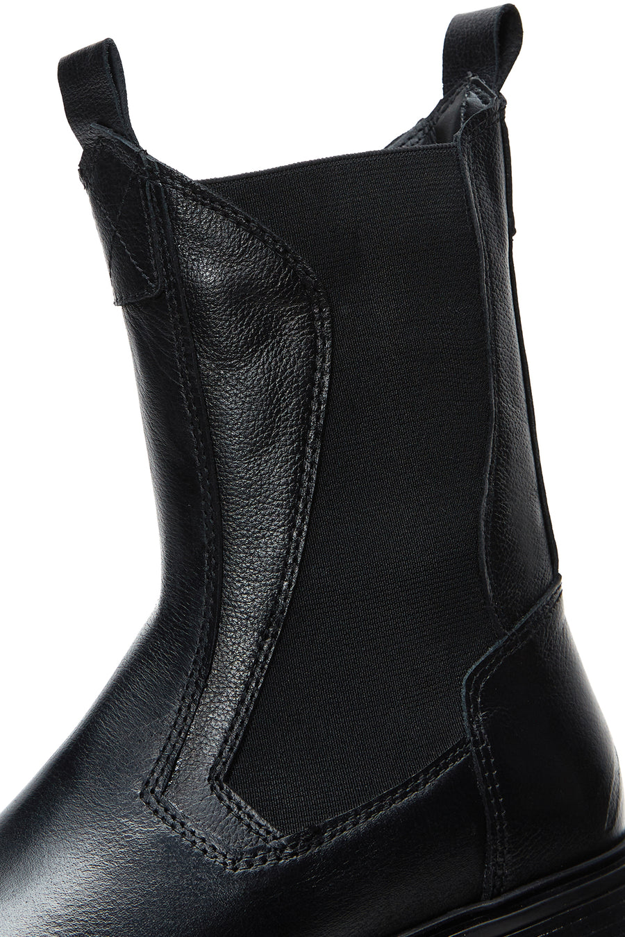 Women's Black Leather Chelsea Boots