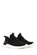 Derimod Zero Men's Black Lace-Up Thick Soled Fabric Sneaker | Derimod