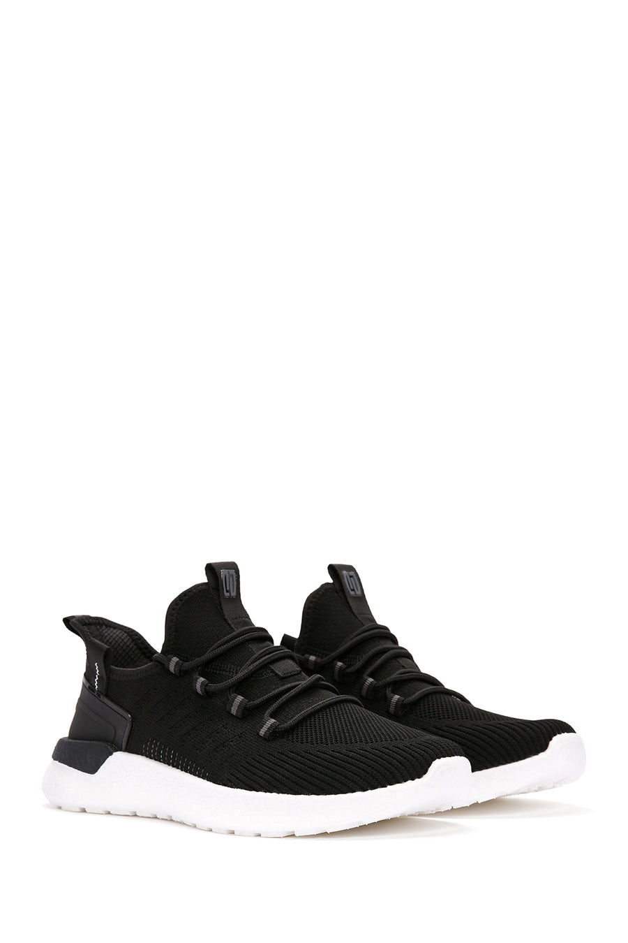 Derimod Zero Men's Black Lace-Up Thick Soled Fabric Sneaker
