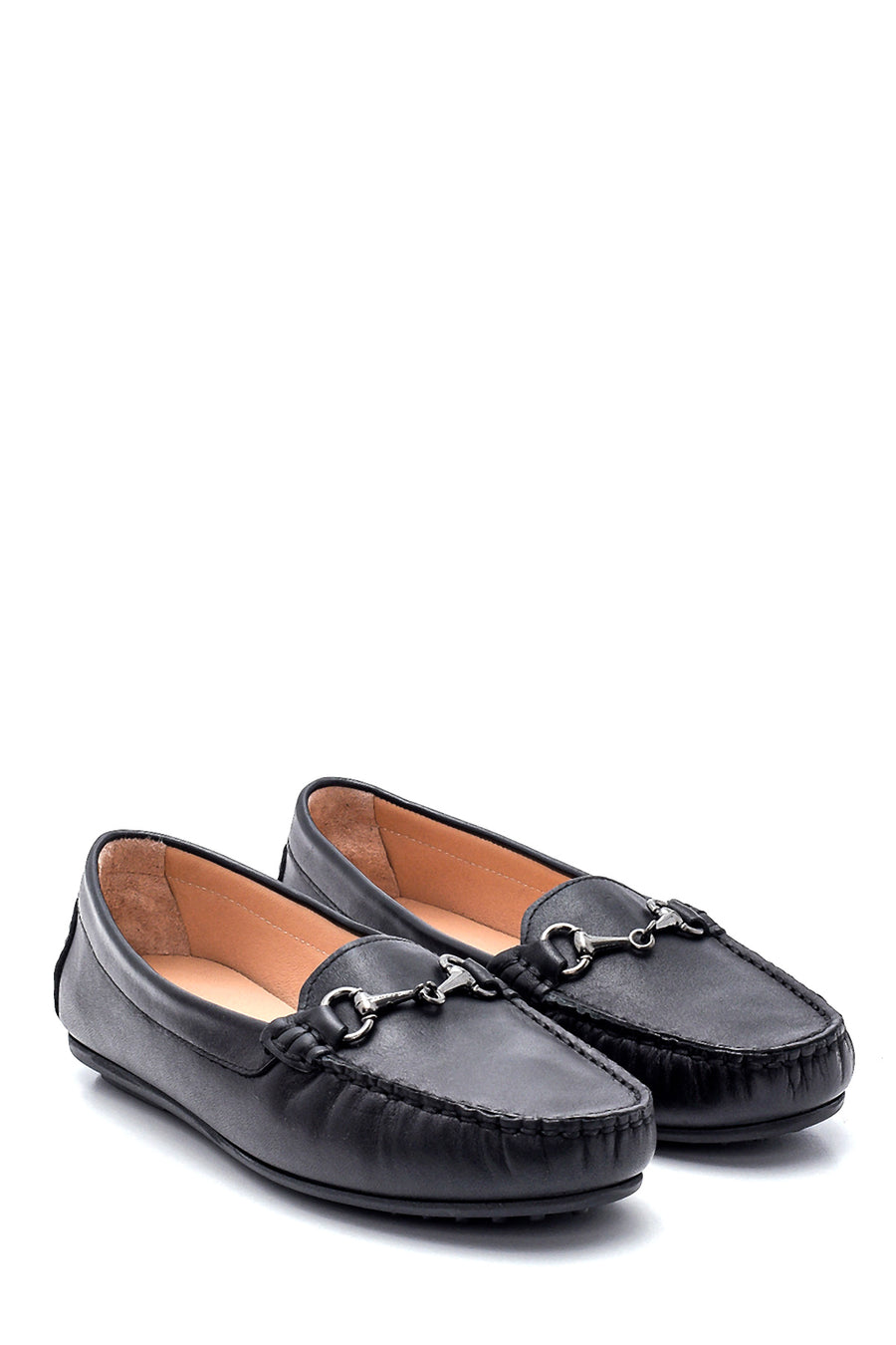 Kadın Deri Tokalı Loafer