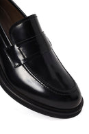 Male Black Leather Loafer | Derimod