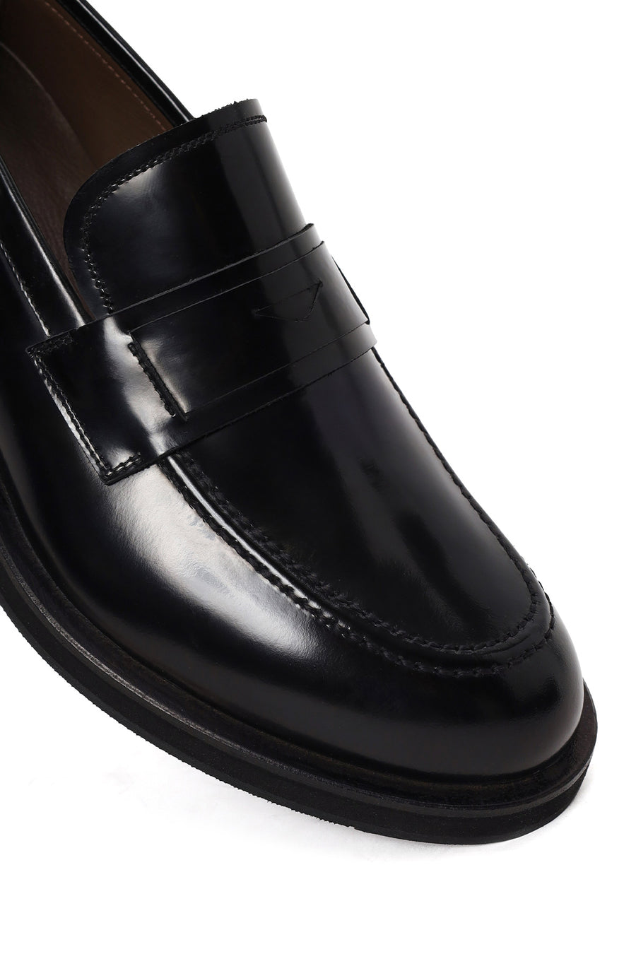 Male Black Leather Loafer