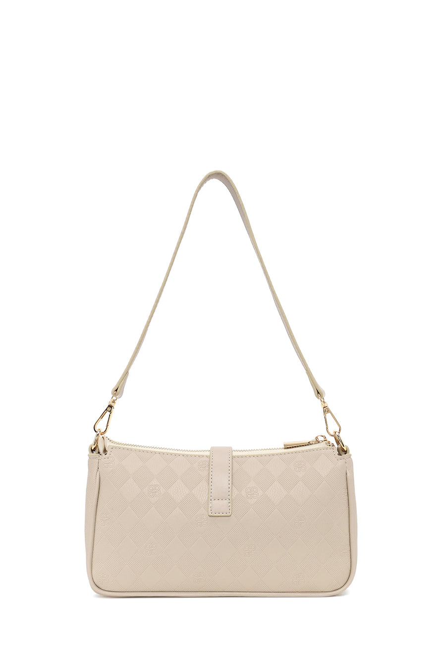 Woman Cream Printed Mini Shoulder Bag