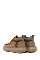 Derimod Zero Male Khaki Lace-Up Thick-Soled Fabric Casual Shoes | Derimod