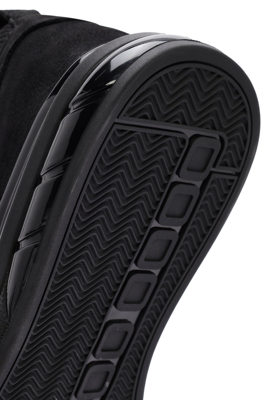 Men's Black Thick Sole Lace Up Fabric Sneaker