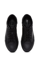 Women's Black Leather Sneaker | Derimod