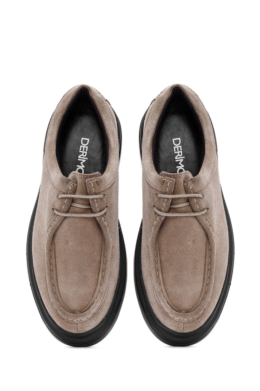 Men's Mink Lace-Up Nubuck Leather Casual Shoes