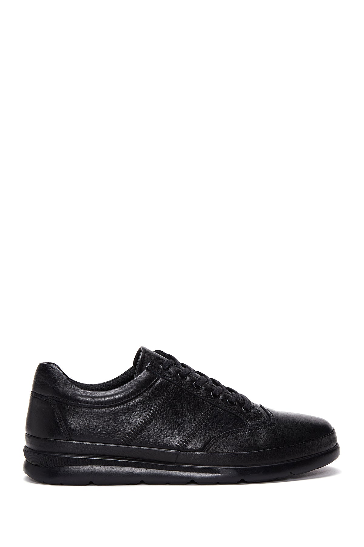 Men's Black Leather Casual Sneaker 23WFD6909FT | Derimod