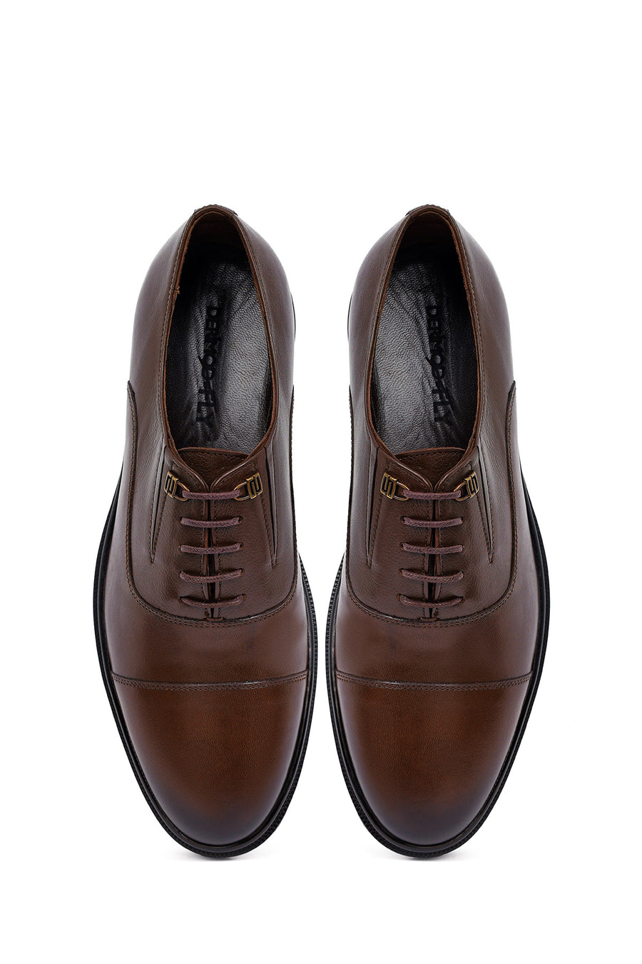 Men's Brown Lace Up Leather Casual Shoes