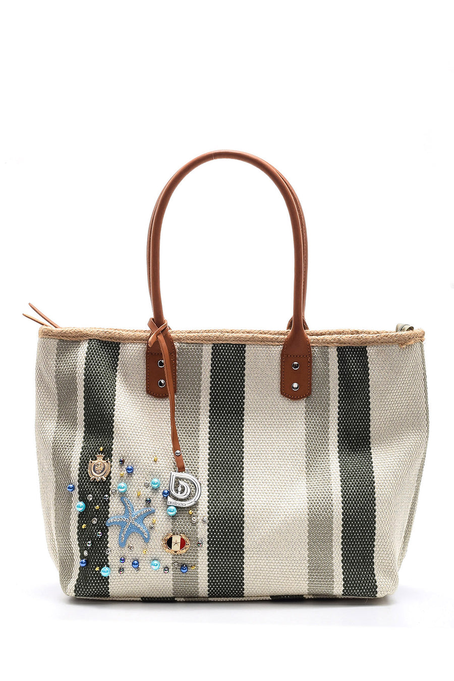 Kadın Hasır Detaylı Omuz Çantası 19SBD26756F | Derimod
