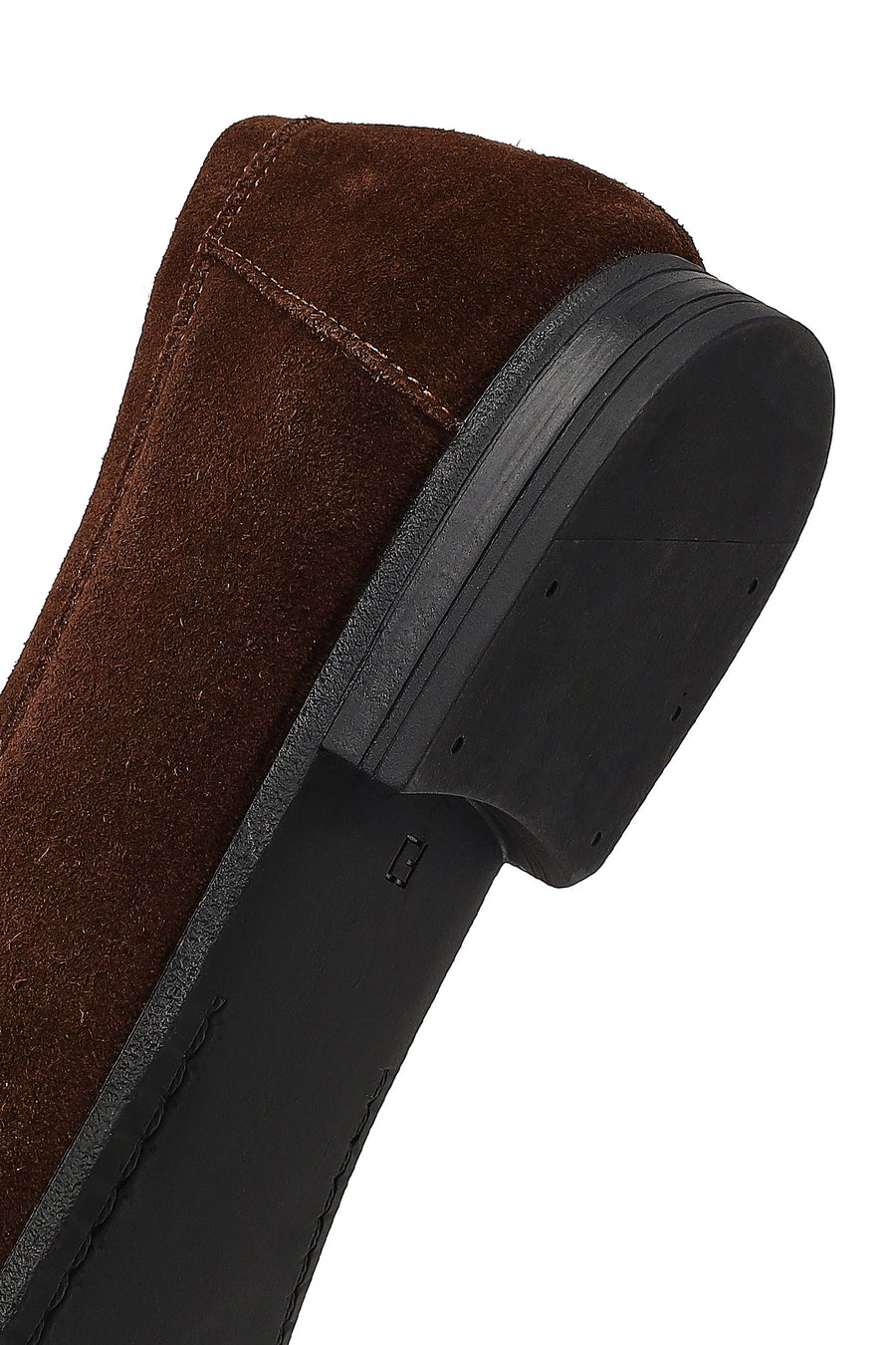 Women's Brown Buckled Suede Leather Loafer
