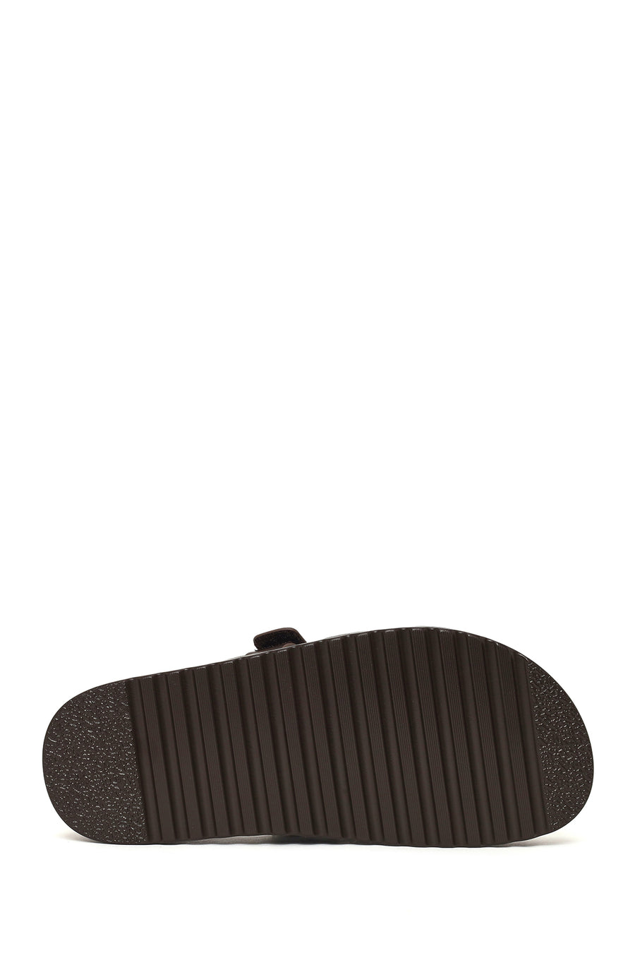 Woman Brown Strappy Thick-Soled Slipper