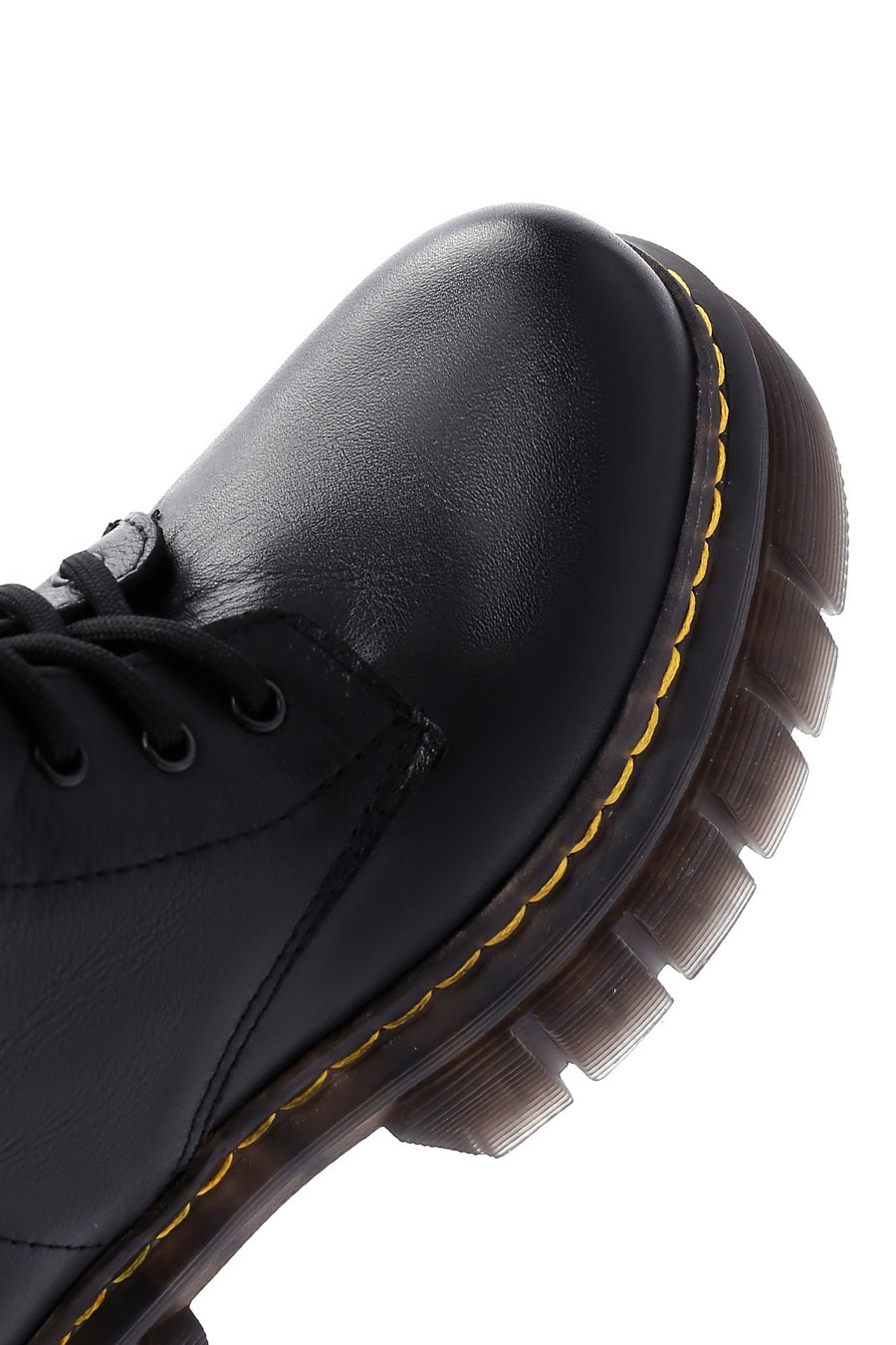 Women's Black Zippered Thick Soled Casual Leather Boots