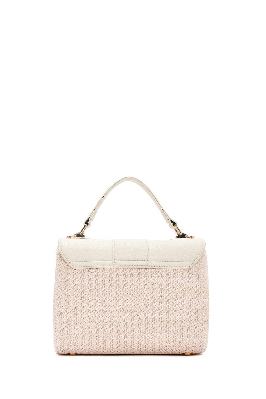 Women's Beige Long Strap Straw Shoulder Bag