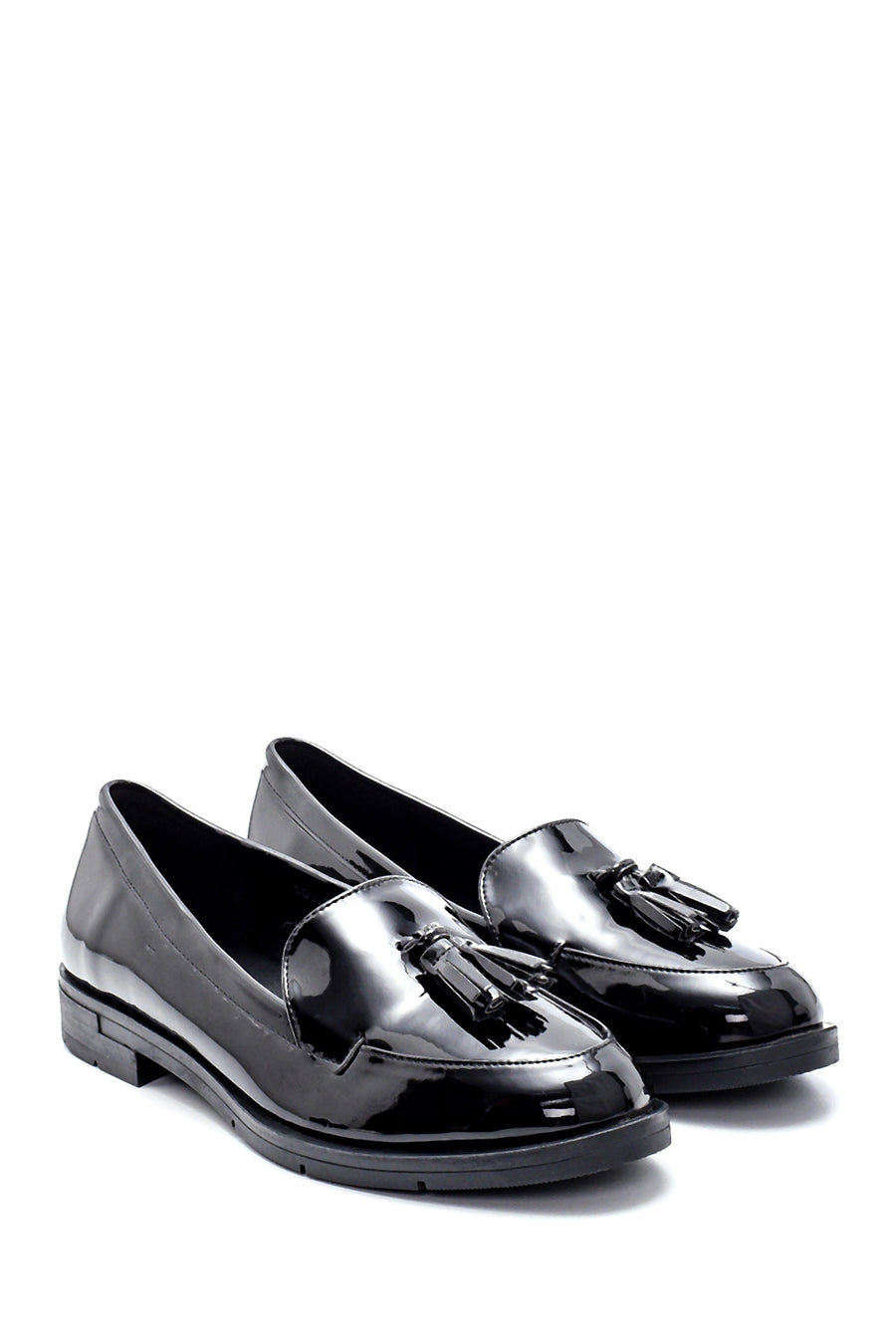 Kadın Rugan Püskül Detaylı Loafer